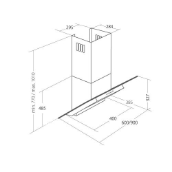Okap kuchenny WK-9 Akpo BOREAS 90 GLASS czarny